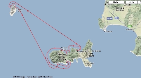 Die Route von Crew 1