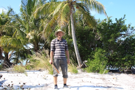 Hier wird eine Huette fuer Silvesterfeier gebaut