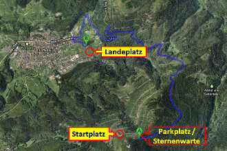 Wegbeschreibung zum Startplatz